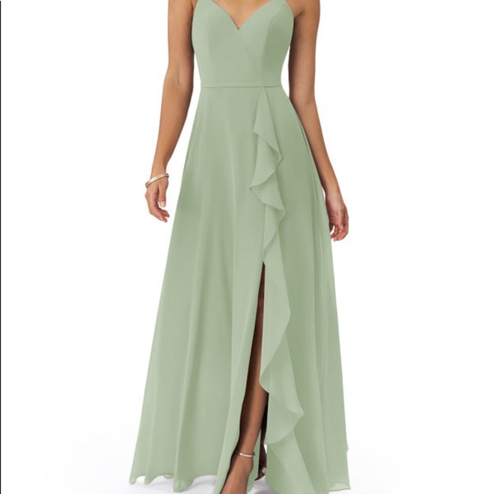 Azazie Dusty Sage Bridesmaid Dress